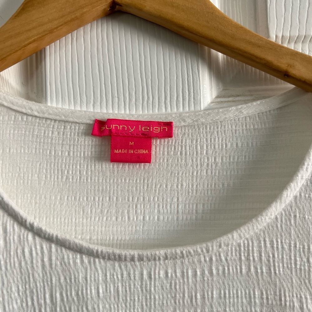 Sunny Leigh White Fringe Peasant Top - Picture 3 of 9